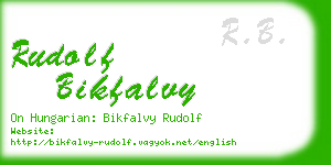 rudolf bikfalvy business card